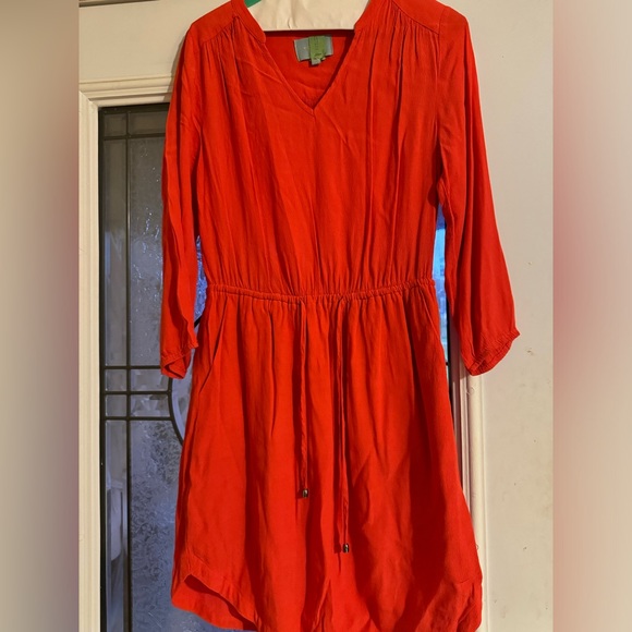 Long sleeve, midi dress with tie waist - Picture 2 of 3